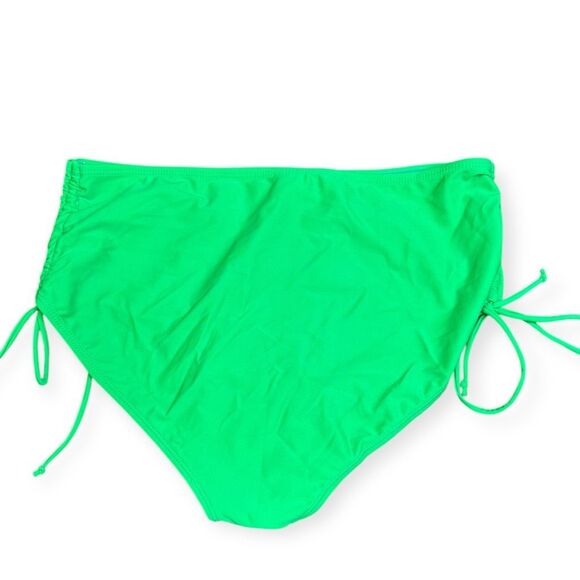 MEET.CURVE Women’s Green High Waist Adjustable Side Bikini Bottom Size XL - Picture 3 of 5
